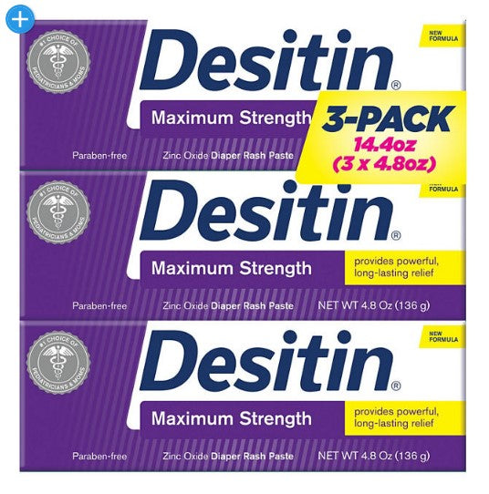 Desitin Maximum Strength Diaper Rash Paste (4.8 oz., 3 pk.)