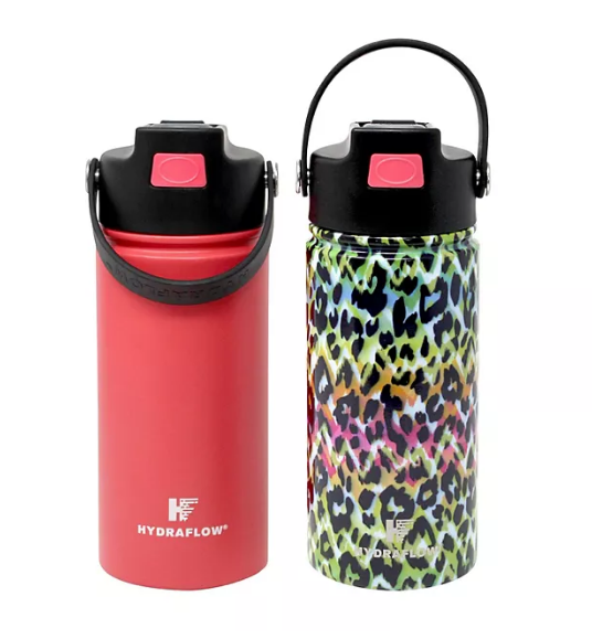 Hydraflow Kids Hybrid 14-oz Stainless Steel Insulated Bottles, 2 Pack (Assorted Colors)