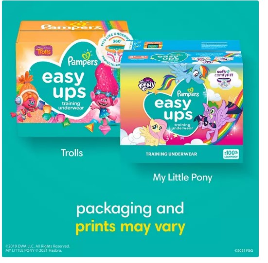 Pampers Easy Ups Training Pants Underwear for Girls (Sizes: 2T-5T)