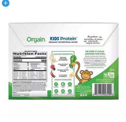 Orgain Kids Protein Organic Nutritional Shake, 8.25 fl. oz., 12 pk. - Vanilla