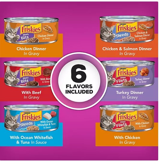 Purina Friskies Gravy Wet Cat Food, Variety Pack (5.5 oz., 60 ct.)