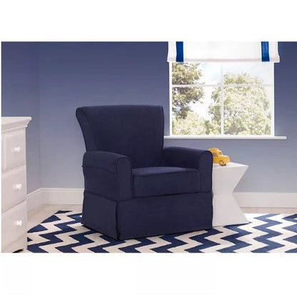 Delta Children Benbridge Nursery Glider Swivel Rocker Chair, Navy