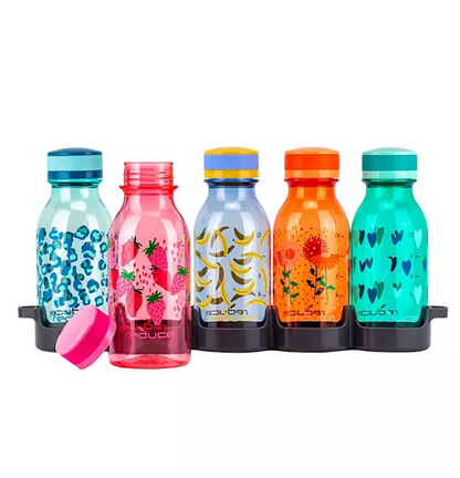 Reduce 14-oz. Kids WaterWeek, 5 Bottle Set (Assorted Colors)