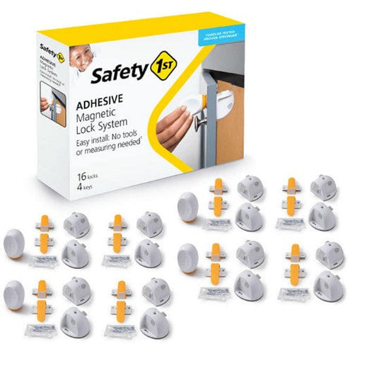 Safety 1st Adhesive Magnetic Lock System, White (16 pk.)