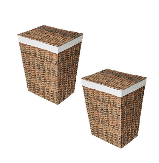 Member's Mark Woven Lidded Laundry Hamper with Canvas Liner (Set of 2)