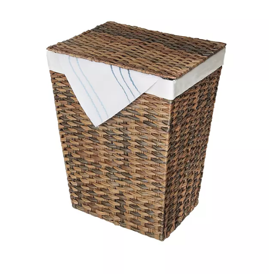 Member's Mark Woven Lidded Laundry Hamper with Canvas Liner (Set of 2)