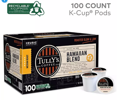 Tully's Coffee Hawaiian Blend K-Cup Pods (100 ct.)