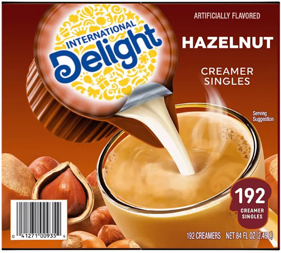 International Delight Hazelnut Coffee Creamer Singles (192 ct.)