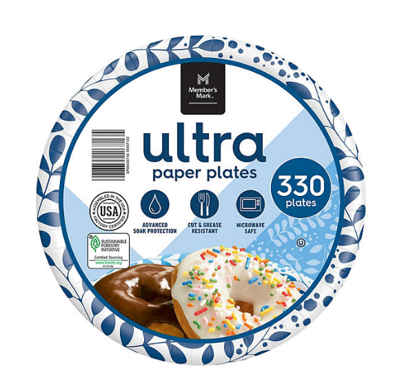 Member's Mark Ultra Dessert/Snack Paper Plates (6.875", 330 ct.)