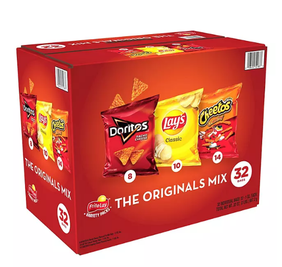 Frito Lay The Originals Chip and Snack Mix Variety Pack (1 oz., 32 pk.)