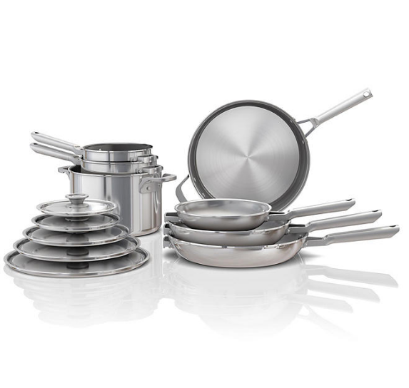 Ninja EverClad 12-Piece Tri-Ply Commercial-Grade Stainless Steel Cookware