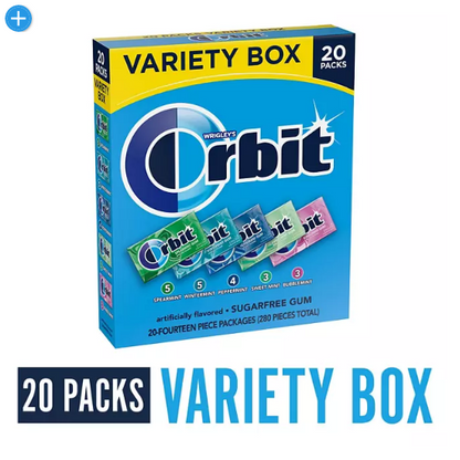 Orbit Mint Sugar Free Chewing Gum Variety Pack, (14 ct., 20 pk.)