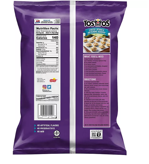 Tostitos Scoops! Tortilla Chips (16.125 oz.)(2 PK)