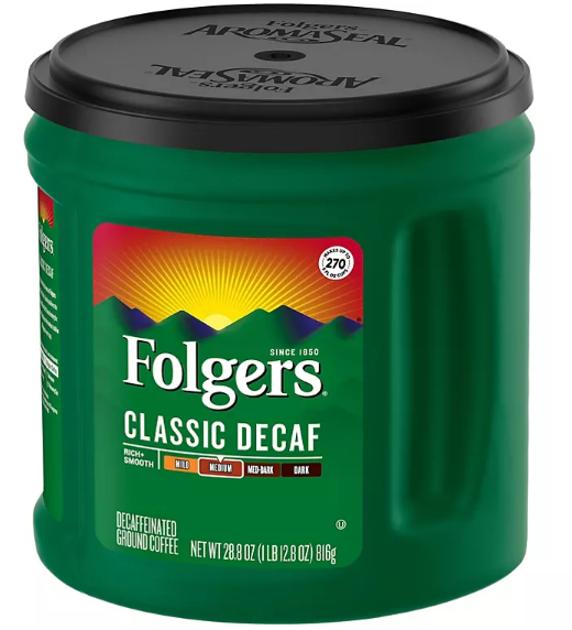 Folgers Decaffeinated Classic Roast Coffee (28.8 oz.)