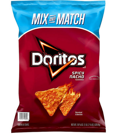 Doritos Tortilla Chips, Spicy Nacho Flavored (18.38 oz.)(2 PK)