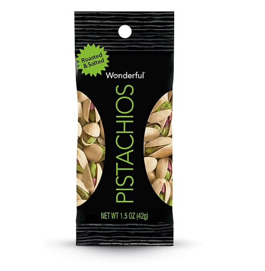 Wonderful Pistachios, Roasted and Salted (1.5 oz., 24 ct.)