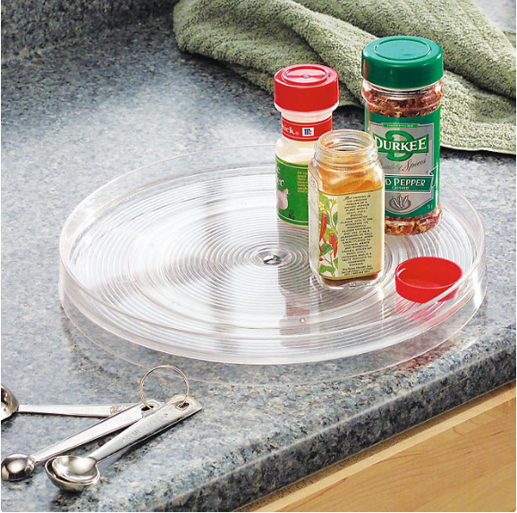 iDesign 2-Piece 11" Clear Turntable Lazy Susan Organizers