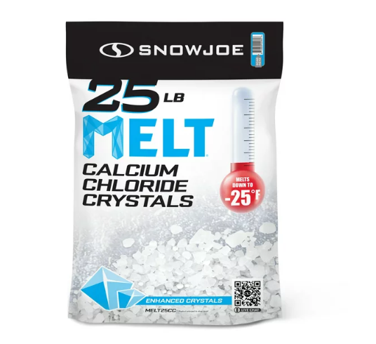 Snow Joe MELT 25 Lb. Resealable Bag Calcium Chloride Crystals Ice Melter