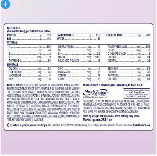 Enfamil NeuroProCare Gentlease Infant Formula, Milk-based Powder with Iron (20 oz., 2 pk.)