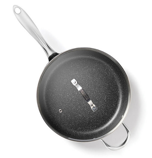 Starfrit The Rock 12" Deep Fry Pan With Lid