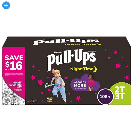 Pull-Ups Night-Time Potty Training Pants for Girls (Sizes: 2T-4T)