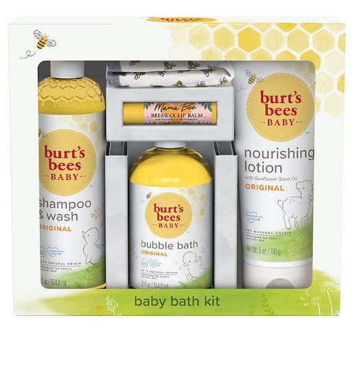 Burt’s Bees Baby Bath Kit Gift Set, 5 Pieces