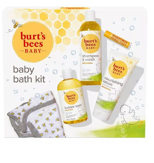 Burt’s Bees Baby Bath Kit Gift Set, 5 Pieces