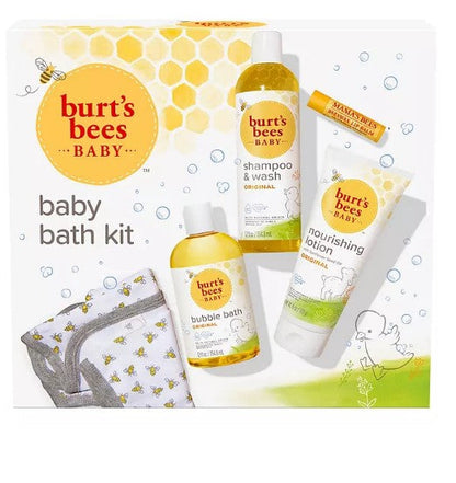 Burt’s Bees Baby Bath Kit Gift Set, 5 Pieces