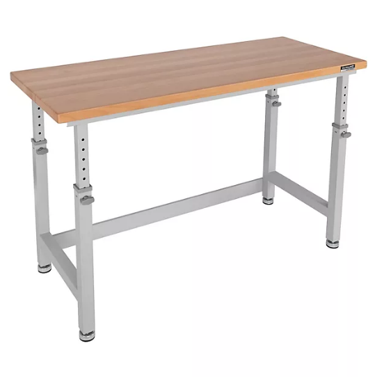 Seville Classics® UltraHD® Height Adjustable Workbench, 60" W x 24" D x 28.5-42"H