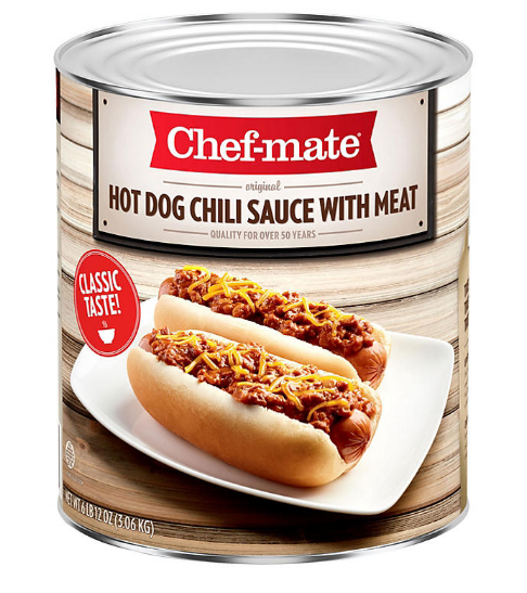 Chef-mate Hot Dog Chili Sauce With Beef (108 oz.)