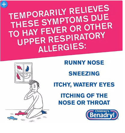 Children's Benadryl Antihistamine Allergy Liquid, Cherry (8 fl. oz., 2 pk.)