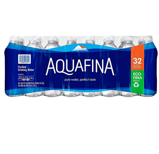 Aquafina Purified Drinking Water (16.9 oz., 32 pk.)