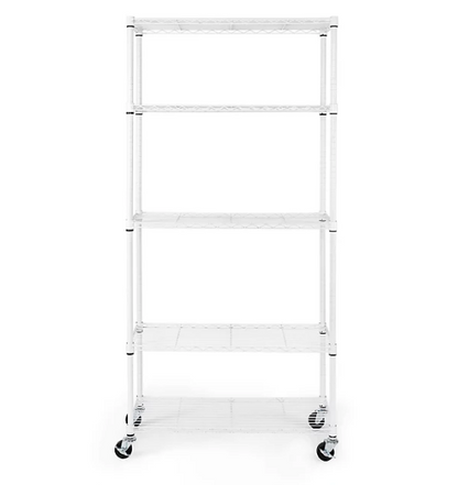 Seville Classics 5-Tier Steel Wire Shelving, 36” W x 14” D x 76” H