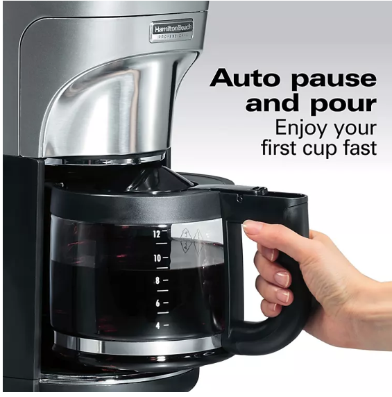 Hamilton Beach Professional Programmable Coffee Maker, 12 Cup Capacity, 49500