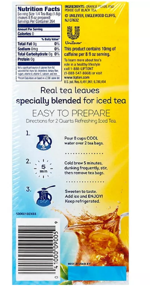 Lipton Cold Brew Iced Tea (66 ct.)