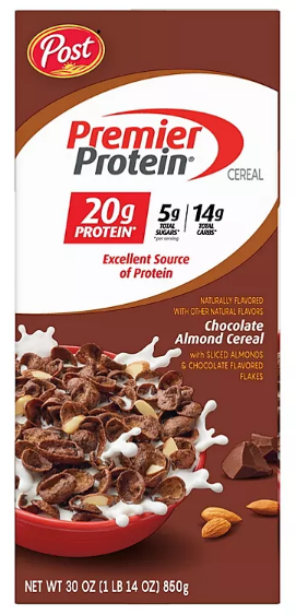 Premier Protein Chocolate Almond Cereal (30 oz., 2 pk.)