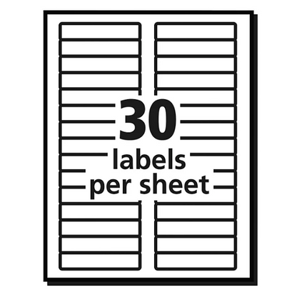 Avery Permanent TrueBlock File Folder Labels w/ Sure Feed Technology, White, 50 Sheets/Box