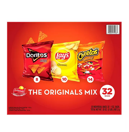 Frito Lay The Originals Chip and Snack Mix Variety Pack (1 oz., 32 pk.)