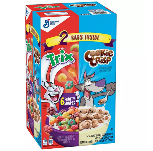 Trix & Cookie Crisp Cereal Variety Pack (28 oz.)