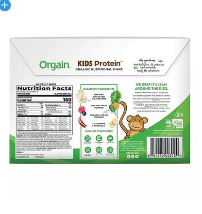 Orgain Kids Protein Organic Nutritional Shake, 8.25 fl. oz., 12 pk. - Chocolate