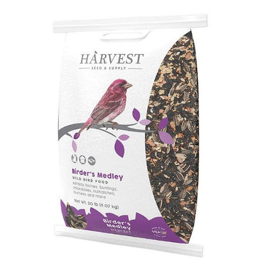 Harvest Seed & Supply Birder's Medley Wild Bird Food, Premium Mix of Bird Seed, (20 lbs.)