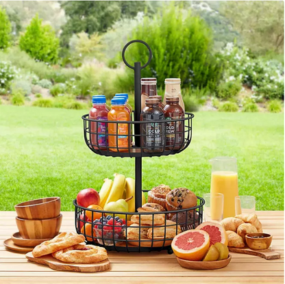 Member's Mark 2 Tier Wire Basket Stand (Assorted Colors)