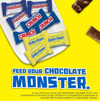 Butterfinger, CRUNCH and Baby Ruth, Mini Size Bars (200 ct.)