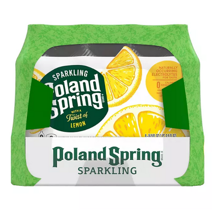 Poland Spring Sparkling Spring Water Variety Pack (16.9 fl. oz., 24 pk.)