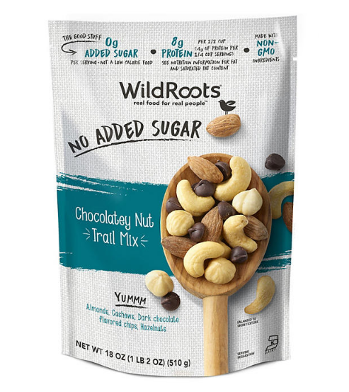 Wild Roots No Added Sugar Chocolatey Nut Trail Mix (18 oz.)