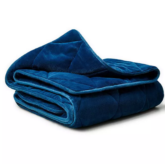 Dream Theory Butter Velvet Machine Washable 15 lb. Weighted Blanket, 48" x 72"