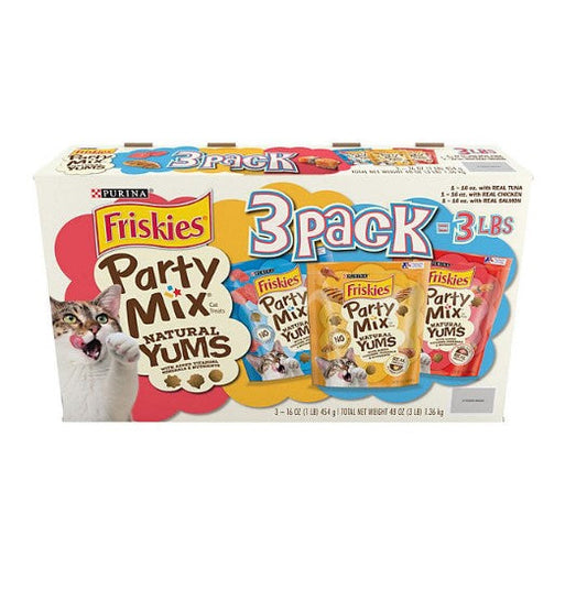 Purina Friskies Party Mix Natural Yums Cat Treats with Real Meat (48 oz.)