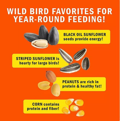 Audubon Park High Energy Blend Wild Bird Food, Premium Mix of Seeds and Nuts (15 lbs.)