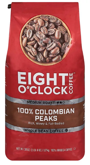 Eight O'Clock Whole Bean Coffee, 100% Colombian Peaks (38 oz.)