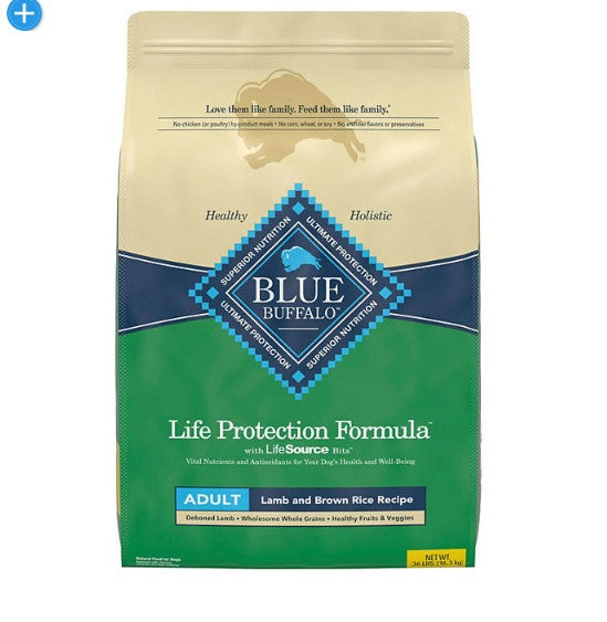 Blue Life Protection Formula Adult Dry Dog Food, Lamb & Brown Rice (36 lbs.)